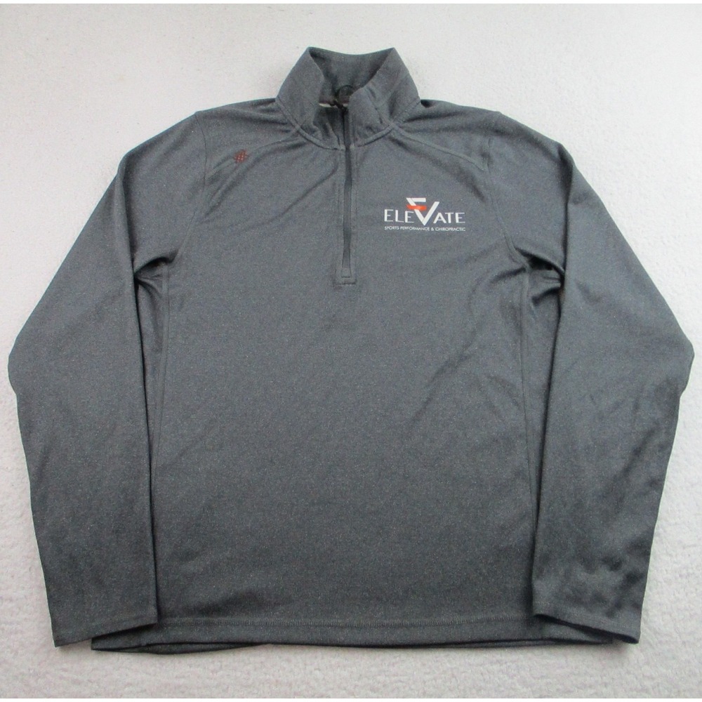 Rhone Pullover Mens Medium Gray Elevate Sports Performance Half Zip Athletic